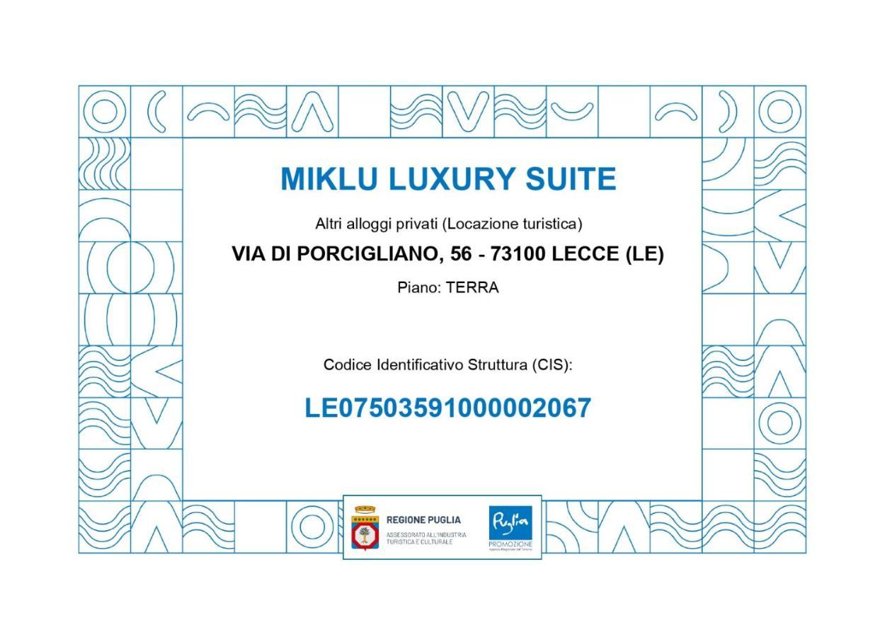 Miklu Luxury Suite Lecce Exteriör bild